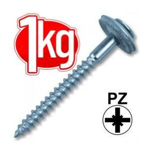 Spenglerschraube 4,5x30mm A2 Edelstahl Dichtscheibe Kreuzschlitz Linsensenkkopf