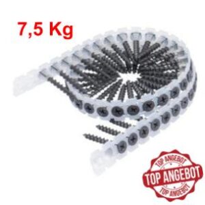 Schnellbauschrauben 3,9x25 mm Gurt 5 x 1000 Stück 1500 Kg für Trockenbauschrauber