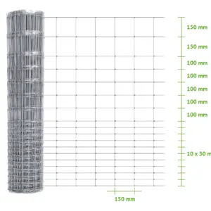 Wildzaun Knotengeflecht 130/18/15 M / 50 Meter