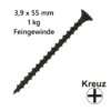 3,9 x 55 mm 1 kg Pack Feingewinde 3,9 x 55 mm 1 kg Pack Feingewinde