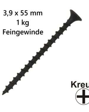 3,9 x 55 mm 1 kg Pack Feingewinde