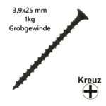 3,9x25 mm 1kg Pack Grobgewinde