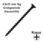 3,9x35 mm 1kg Pack Grobgewinde Kreuzschlitz
