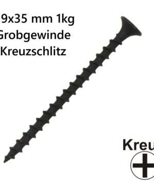 3,9x35 mm 1kg Pack Grobgewinde Kreuzschlitz