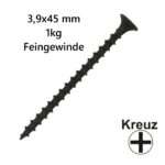 3,9x45 mm 1kg Pack Feingewinde
