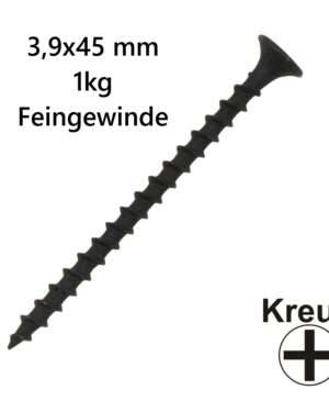 3,9x45 mm 1kg Pack Feingewinde