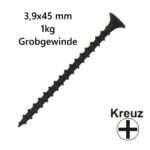 3,9x45 mm 1kg Pack Grobgewinde