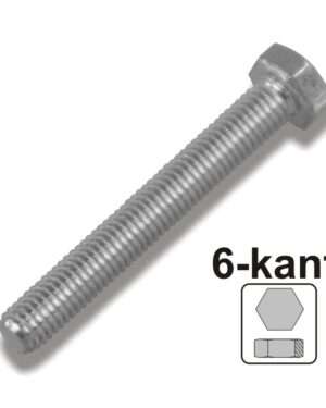 Maschinenschraube 6x20 mm M6 DIN933 galvanisch verzinkt 8.8 Sechskantschraube