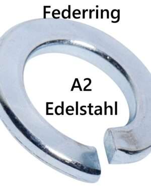 Federringe M6 B-Form aus rostfreiem A2 Edelstahl