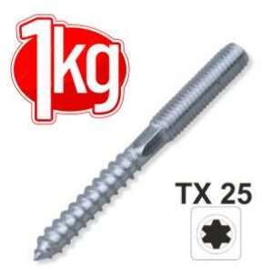 Stockschraube 6,0x50mm TX Innensechsrund galvanisch verzinkt 3 Stück