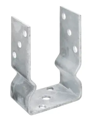 U-Pfostenträger mit Sicke 101 x 150 mm, zum Aufschrauben