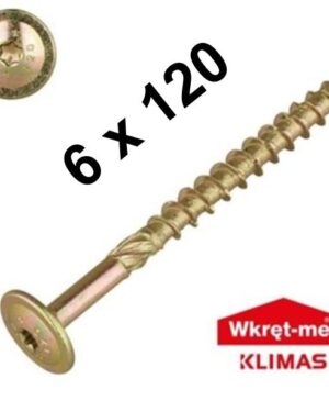 KLIMAS Tellerkopfschrauben 6x120, hell verzinkt, ETA Zulassung 18/0817, Torx