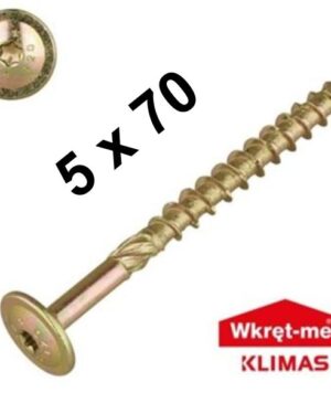 KLIMAS Tellerkopfschrauben 5x70, hell verzinkt, ETA Zulassung 18/0817, Torx