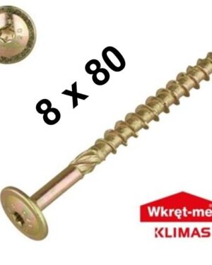 KLIMAS Tellerkopfschrauben 8x80, hell verzinkt, ETA Zulassung 18/0817