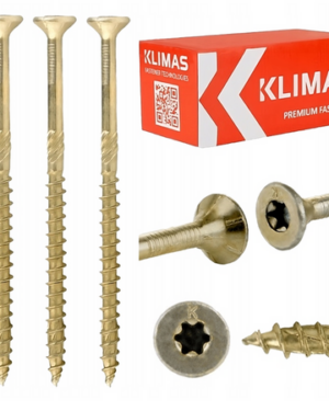 100 St. KLIMAS Spanplattenschrauben Holzschrauben Teilgewinde Torx 6x240