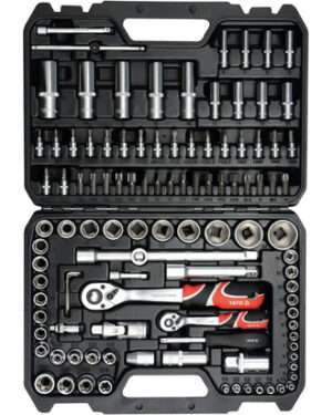Yato YT-38791 STECKSCHLÜSSELSATZ L TYP2 1/2'' + 1/4'' 108-TLG für Profis